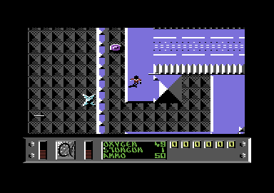 Parallax (Commodore 64) screenshot: On foot