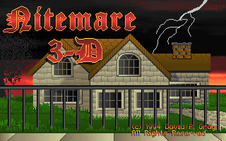 Nitemare-3D (DOS) screenshot: Title screen