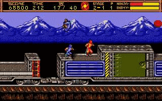 Ninja Gaiden II: The Dark Sword of Chaos (DOS) screenshot: you can have up to 2 "ghost" images helping you