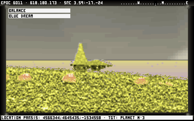 Noctis (DOS) screenshot: Heading towards a small island