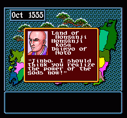 Nobunaga's Ambition: Lord of Darkness (SNES) screenshot: Leader of the Ikku sect