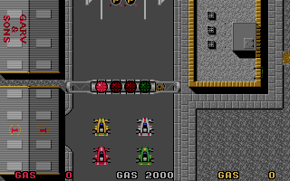 Nitro (Amiga) screenshot: Starting the Race