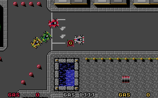 Nitro (Amiga) screenshot: During the Race