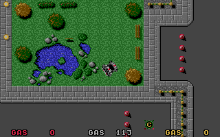 Nitro (Amiga) screenshot: During the Race