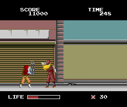 The Ninja Warriors (TurboGrafx-16) screenshot: This baddy takes quite a few hits