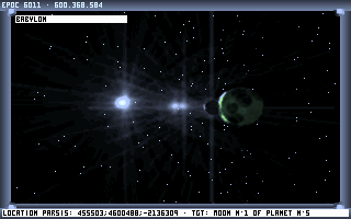 Noctis (DOS) screenshot: Lens-flares in Noctis can often take spectacular forms...