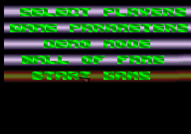 No Exit (Amstrad CPC) screenshot: Main menu