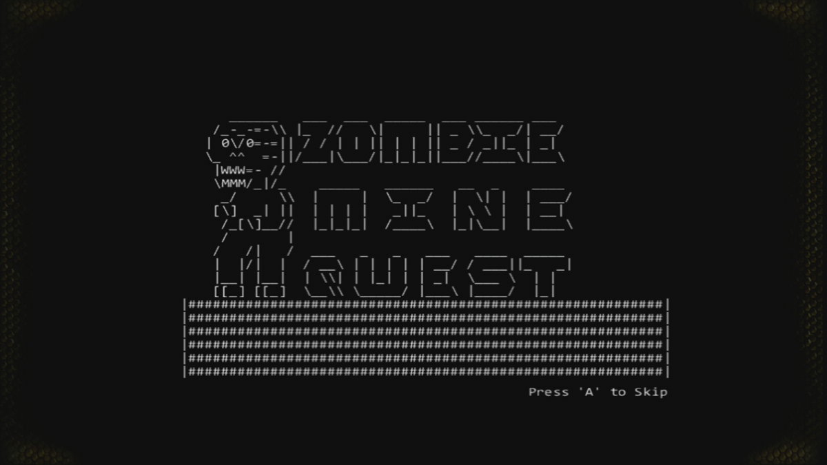 Zombie Mine Quest (Xbox 360) screenshot: Title screen (Trial version)