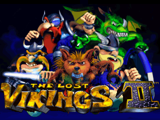 Norse by Norse West: The Return of the Lost Vikings (DOS) screenshot: Title screen