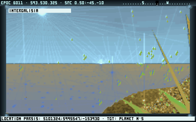 Noctis (DOS) screenshot: I like this picture...it's very tranquil.