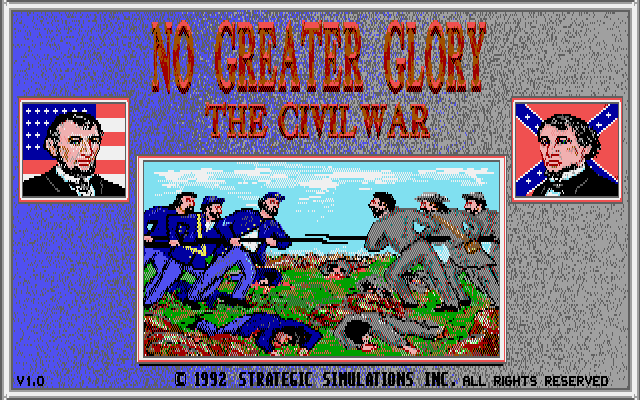No Greater Glory: The American Civil War (Amiga) screenshot: Title screen