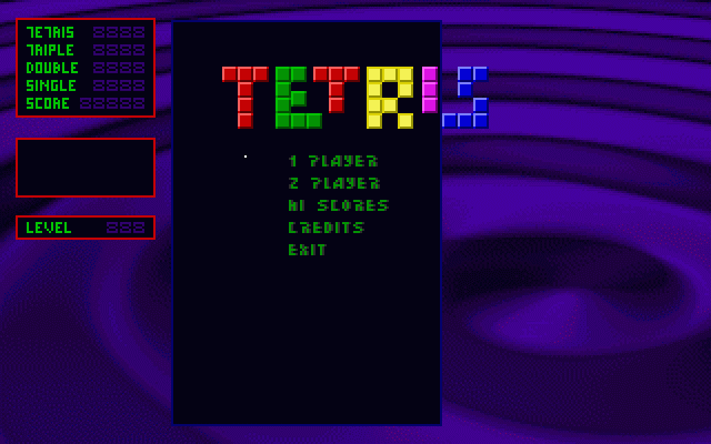 Screenshot of Novalight Tetris (DOS, 1995) - MobyGames