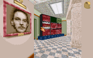 Normality (DOS) screenshot: The TV station