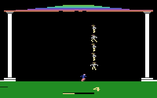 No Escape! (Atari 2600) screenshot: Gameplay on the first level