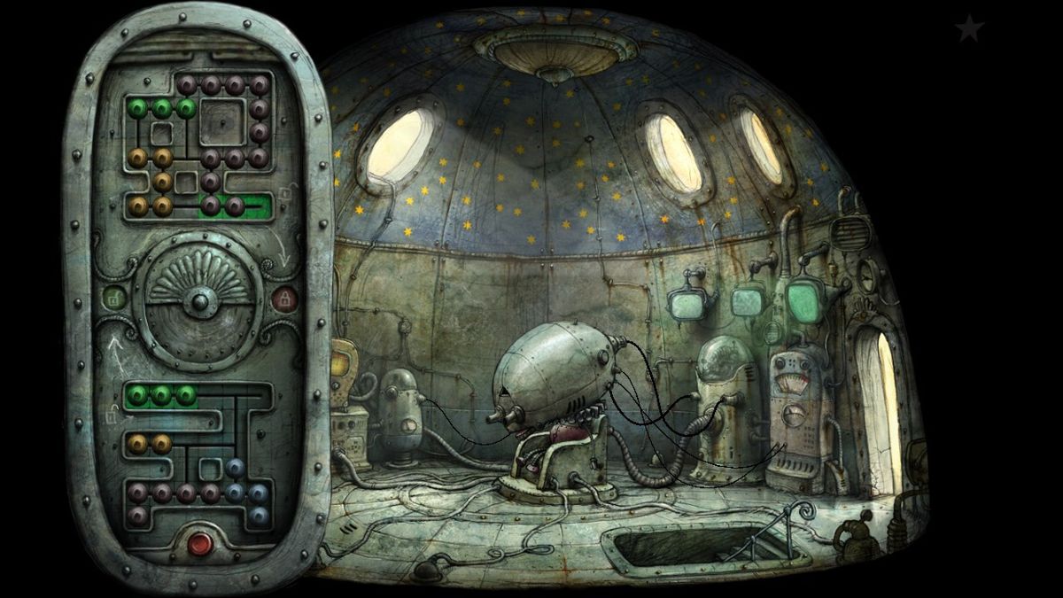 Machinarium (Android) screenshot: One more game to open locks