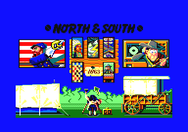 North & South (Amstrad CPC) screenshot: The Options Selection screen.