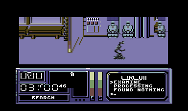 Short Circuit (Commodore 64) screenshot: More robots