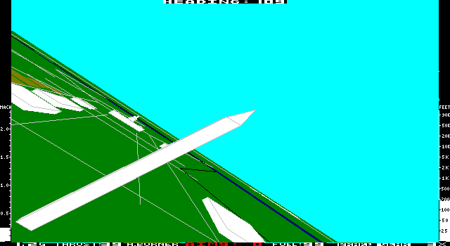 Jet: Version 2.0 (DOS) screenshot: The Washington Mount (demo EGA)