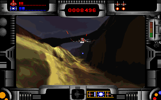 Novastorm (DOS) screenshot: Don't hit that bridge!