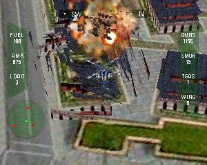 Nuclear Strike (Nintendo 64) screenshot: This was supposed to be a "peace" mission.