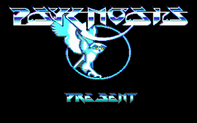 Obliterator (DOS) screenshot: Psygnosis logo (EGA/Tandy)