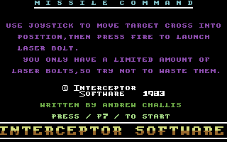 Missile Command (1983) - MobyGames