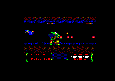 Robozone (Amstrad CPC) screenshot: Fighting enemies