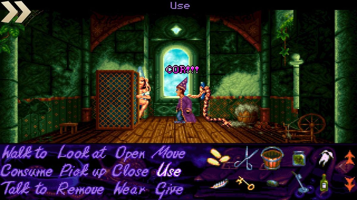 Simon the Sorcerer (Android) screenshot: Visiting the sexy princess