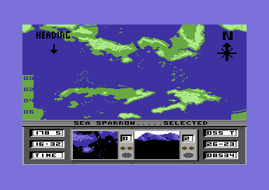 Ocean Ranger (Commodore 64) screenshot: Setting a course