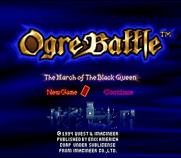 Ogre Battle (SNES) screenshot: Title Screen