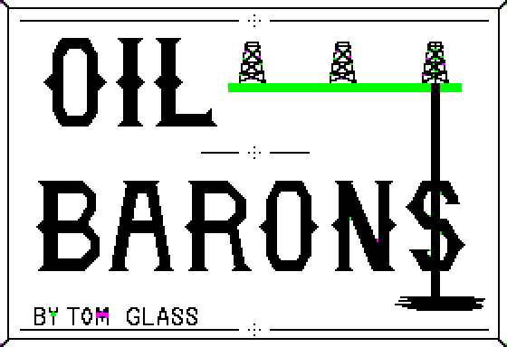 Oil Barons (Apple II) screenshot: Title screen