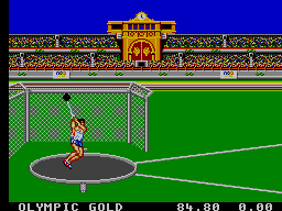 Olympic Gold: Barcelona '92 (SEGA Master System) screenshot: Hammerthrow