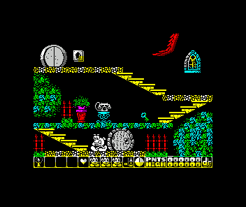 Olli & Lissa 3: The Candlelight Adventure (ZX Spectrum) screenshot: Starting position