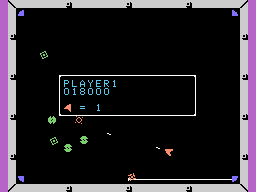 Omega Race (ColecoVision) screenshot: Shooting enemies...