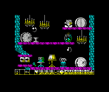 Olli & Lissa 3: The Candlelight Adventure (ZX Spectrum) screenshot: Get to the key