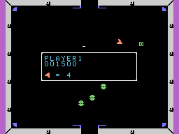 Omega Race (ColecoVision) screenshot: A game with astro gates