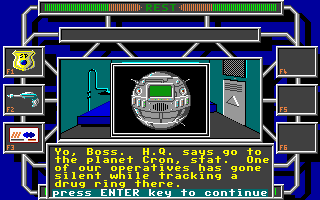 Omnicron Conspiracy (DOS) screenshot: P.A.L., one of your robots