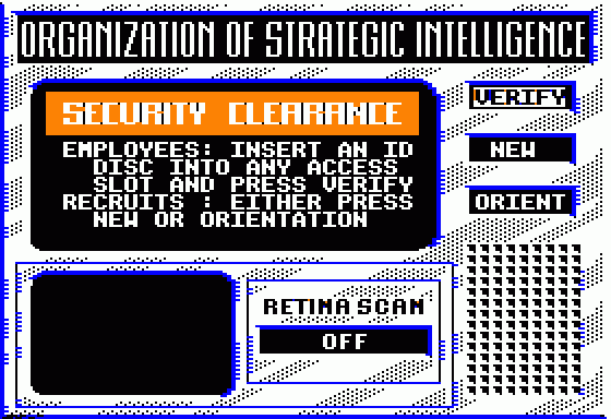 Omega (Apple II) screenshot: Start a new Character or Load up your old one