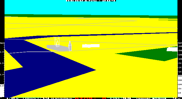 Jet: Version 2.0 (DOS) screenshot: London Big Ben (demo EGA)