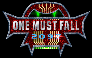 One Must Fall 2097 (DOS) screenshot: Title screen