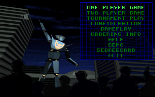 One Must Fall 2097 (DOS) screenshot: Main menu