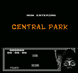Last Ninja 2: Back with a Vengeance (NES) screenshot: Screen announcing your current location.