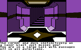 Oo-Topos (Commodore 64) screenshot: Hmm, which way to go?
