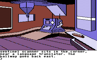 Oo-Topos (Commodore 64) screenshot: Exploring...