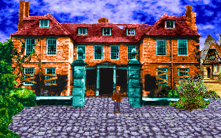Call of Cthulhu: Shadow of the Comet (DOS) screenshot: The old Hambleton house