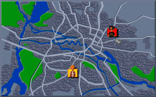 Berlin Connection (DOS) screenshot: Berlin City map