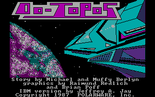 Oo-Topos (DOS) screenshot: Title screen