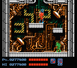 Teenage Mutant Ninja Turtles (NES) screenshot: Area 6 - Showdown with Shredder.
