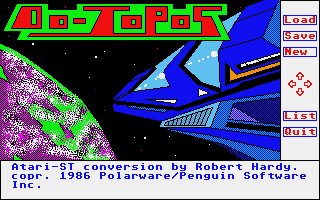 Oo-Topos (Atari ST) screenshot: Title screen