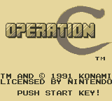 Operation C (Game Boy) screenshot: Title Screen